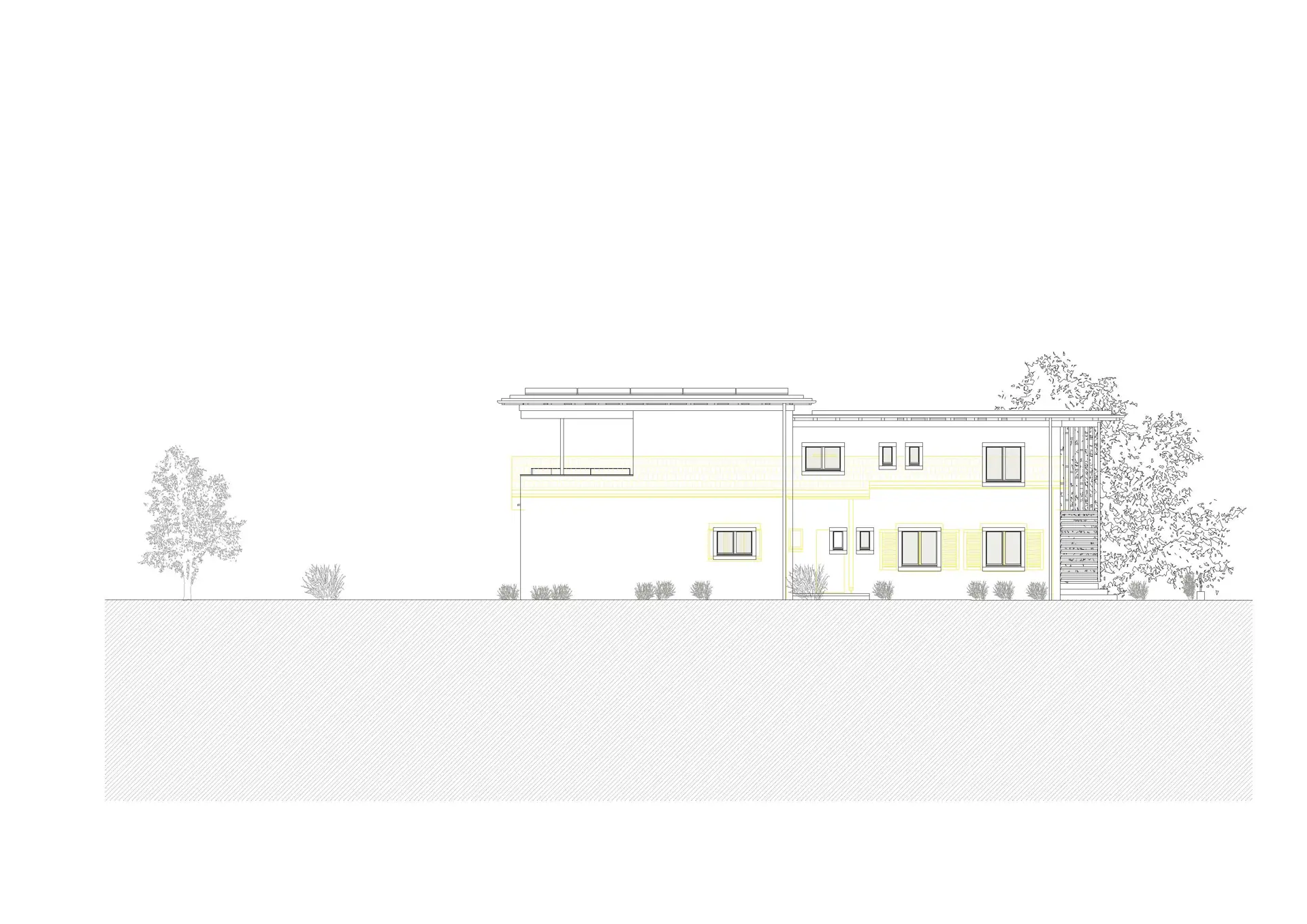 29_Umbau und Aufstockung_Wohnhaus Pfaffengasse Igis_Ansicht Ost